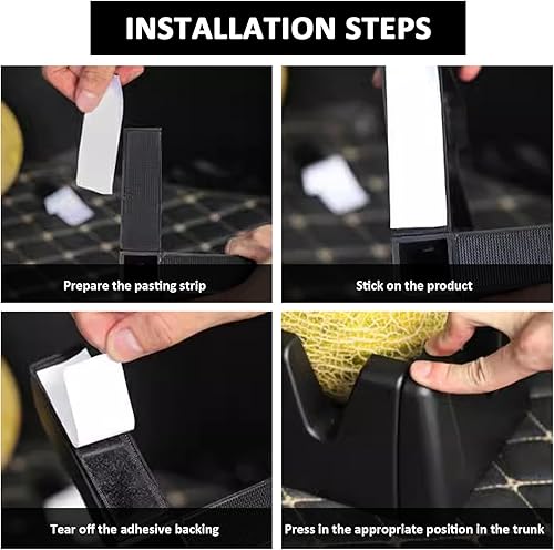 Miniatura 3 de Paquete de 2 divisores ajustables para maletero, organizador de almacenamiento automotriz, organizador de comestibles para automóvil, ahorro de