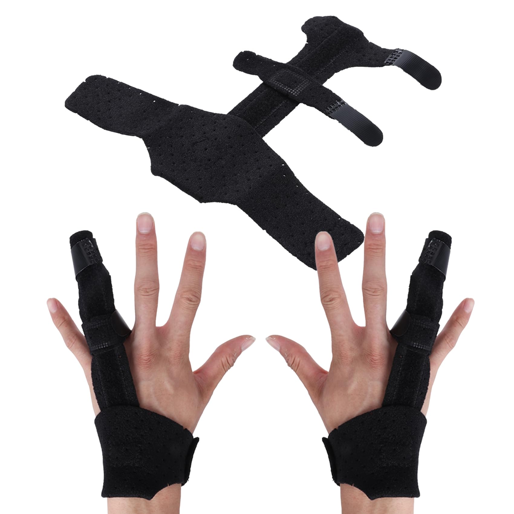 Tutore per Dito a Scatto, Tutore per Dito Regolabile per Anulare del Mignolo Medio, Mano Sinistra o Destra, Immobilizzazione Dell'articolazione del Dito per Dito a Martello, Tunnel Carpale, Artrite, D