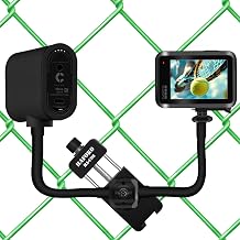 Fence Mount Compatible for GoPro/Mevo Start Smartphone Fence Clamp Game Changer Mounting Kit Compatible for DJI Action/Insta360 Fence Holder for Baseball Softball Tennis Pickleball | Aluminum Clamp Locks Firmly On Sports Nets For Recording Baseball, Softball, Tennis And Pickleball Game Live Streaming