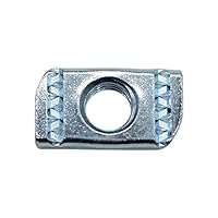 Vista 3 de Tuercas de canal de corte, tuerca de 1/2"-13 sin resorte engrosada con chapado en zinc, uso en Unistruts (paquete de 10)