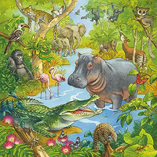 Ravensburger Kinderpuzzle - 05180 Im Urwald - Puzzle für Kinder ab 5 Jahren, mit 3x49 Teilen – Bild 5
