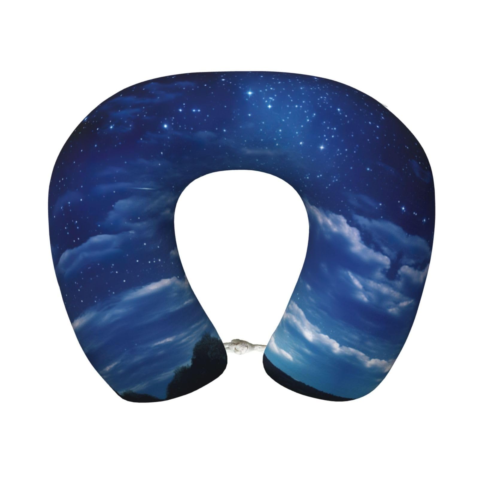 peiyeety Night Sky Print Custom U-Shaped Pillow,Memory Foam Cervical Neck Travel Pillow,for Home,Camping,Travelling