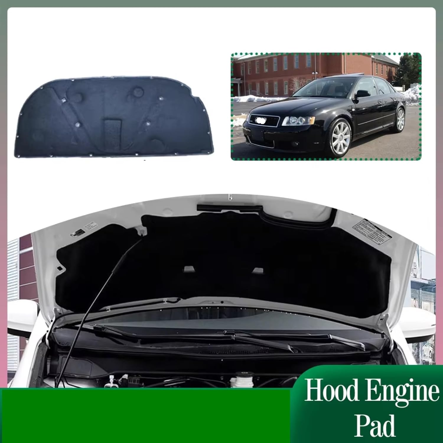 Compatible With A4 B6 8E 8H 2001 2002 2003 2004 2005 対応 車フードエンジン断熱