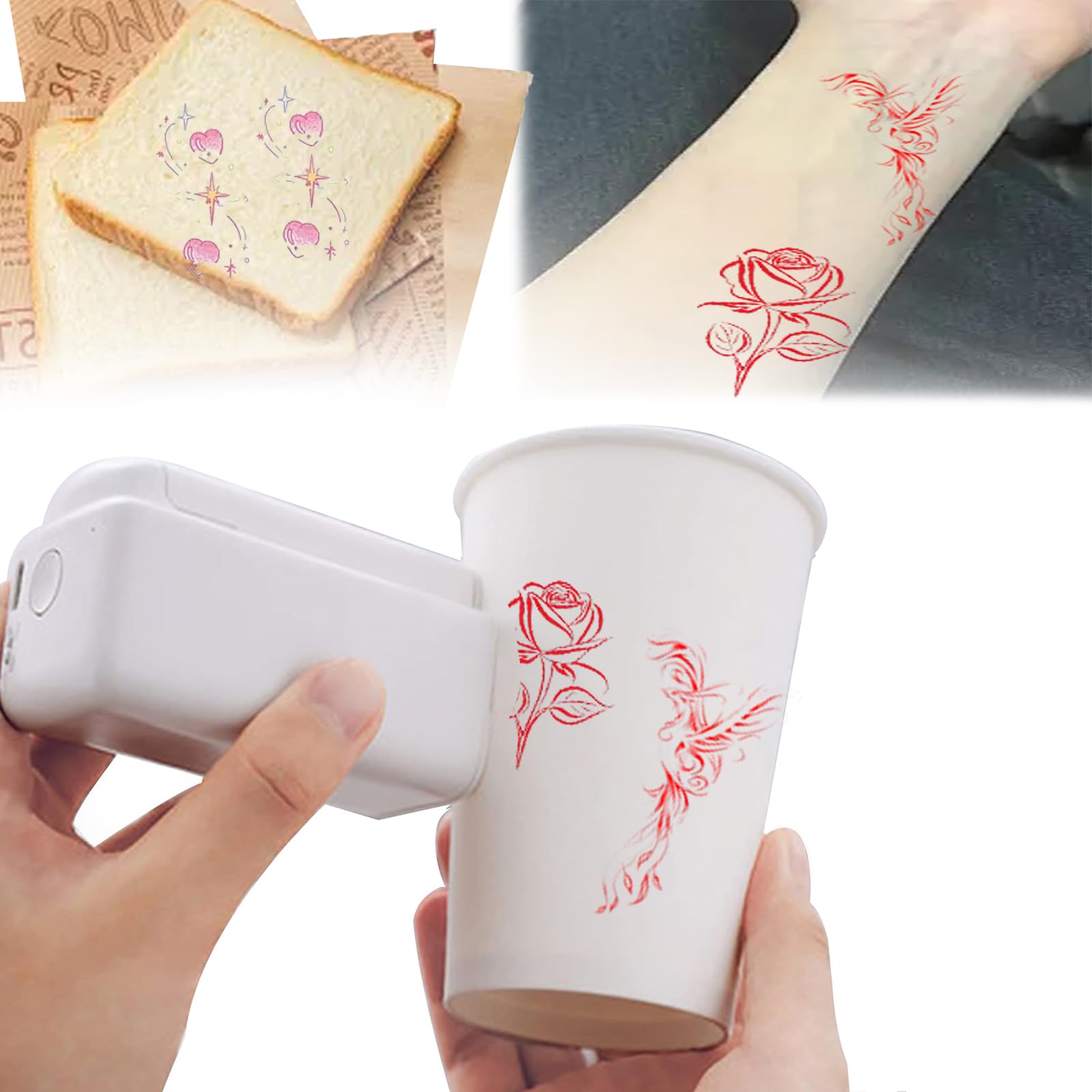 Stampante portatile, WiFi portatile e controllo APP per stampa personalizzata su tessuto, legno, cartone, pietra con porta USB e funzione autonoma