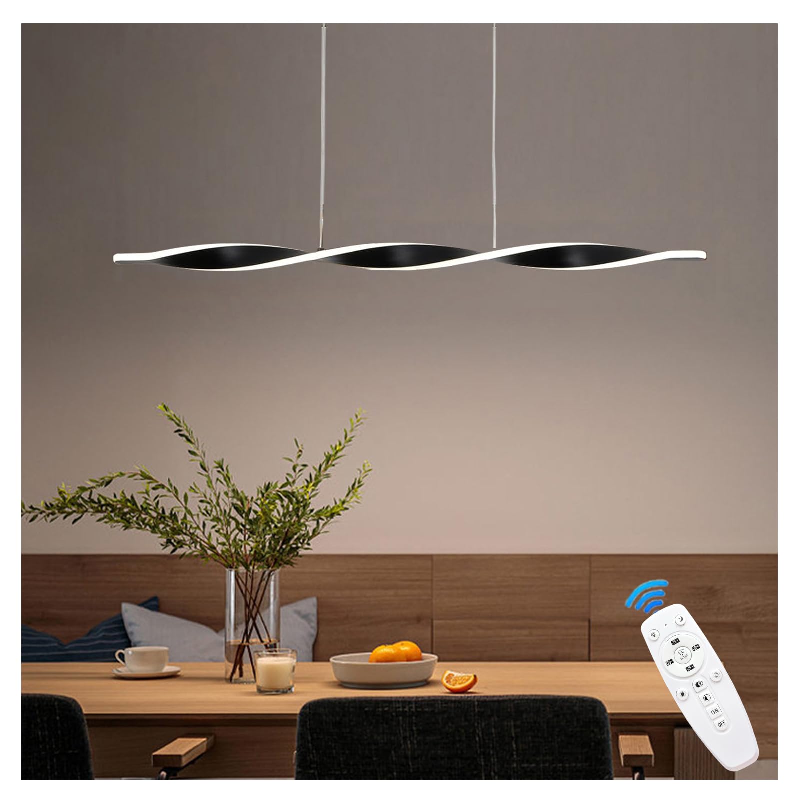 Lampadario Sospensione Led 40W Dimmerabile - Moderno Per Cucina E Sala - Foto 5