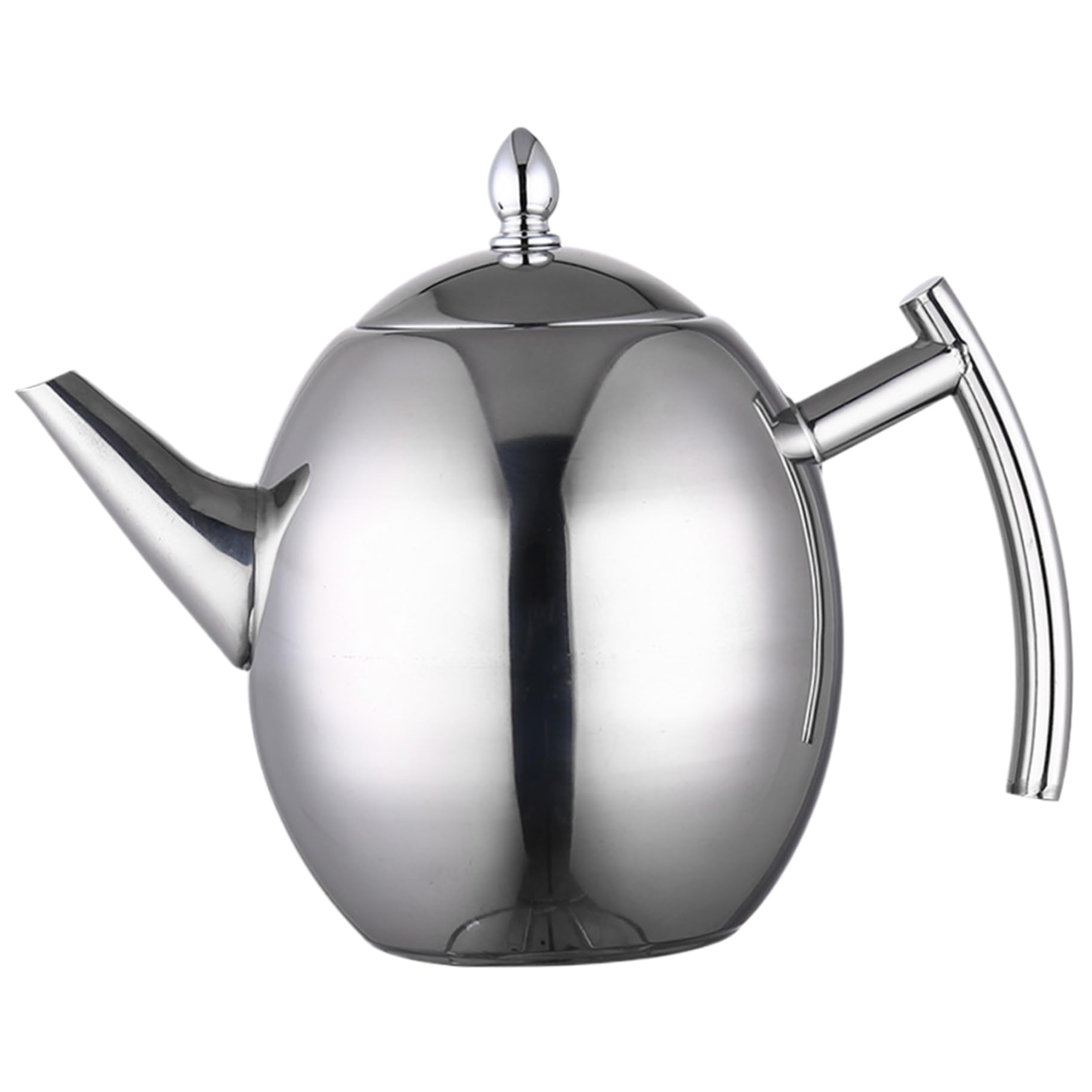 Lcarege Teapot with Infusers for Loose Tea Stainless Steel Teapot 51Oz Metal with Short Spout Coffee Carafe for Restaurants, Conference Rooms, Living Room
