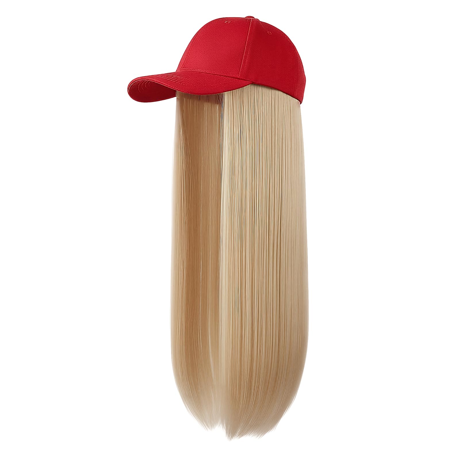 Baseball Caps with Long Straight Hair Extension Wig Attached - Image 3