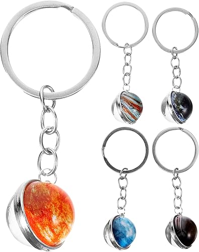 Miniatura 9 de 5pc Sistema Solar Llaveros Espacio Exterior Favores Globo Planetas Llavero para