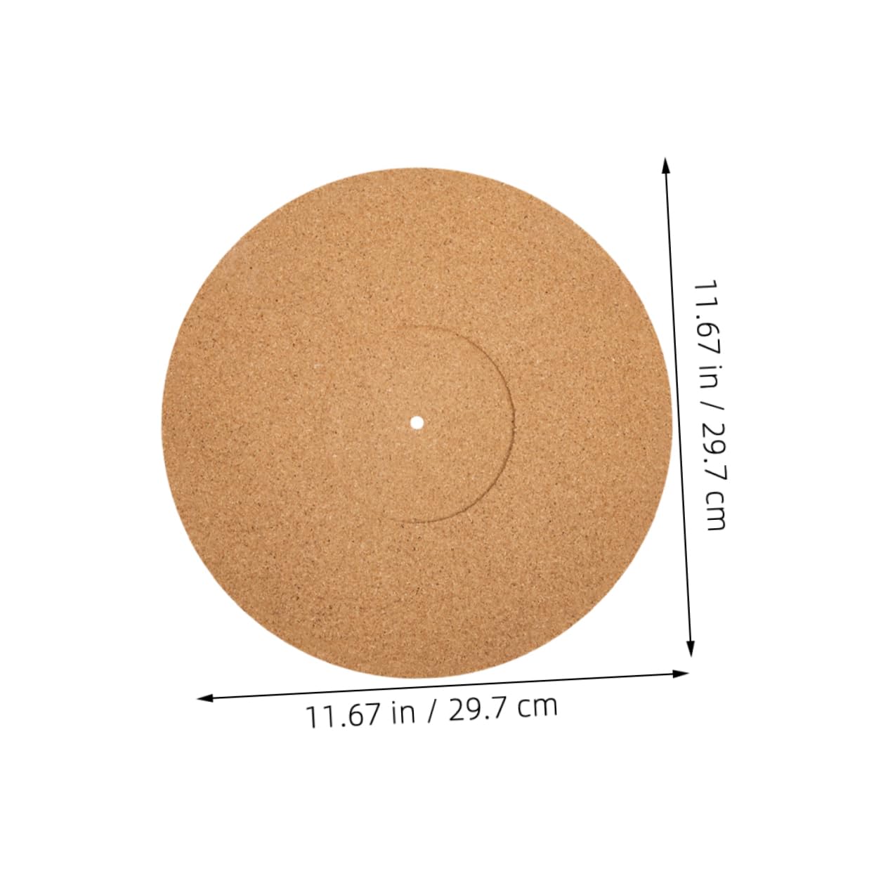Happyyami Replacement Turntable Mat Cork Platter Mat for Record Players Vibration Reduction Slipmat