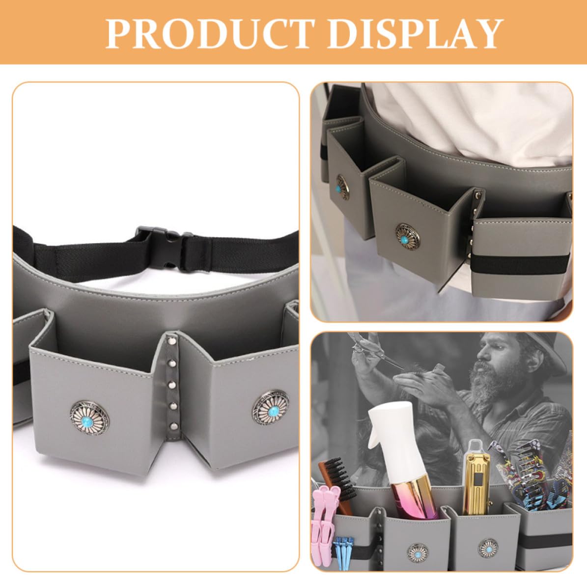 Borsa da Parrucchiere Multifunzionale in Pelle Pu con Grande Capacità, Design Semplice e Professionale per Saloni e Studi di Acconciatura