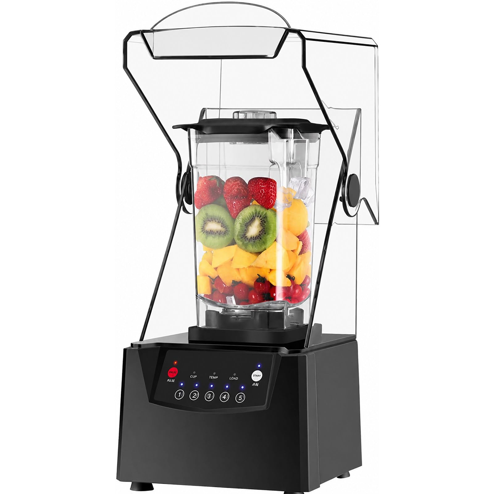 SHUMIAO Commercial Smoothie Blender, 2200W, 17,000 RPM, 2L Jar, 5 Presets