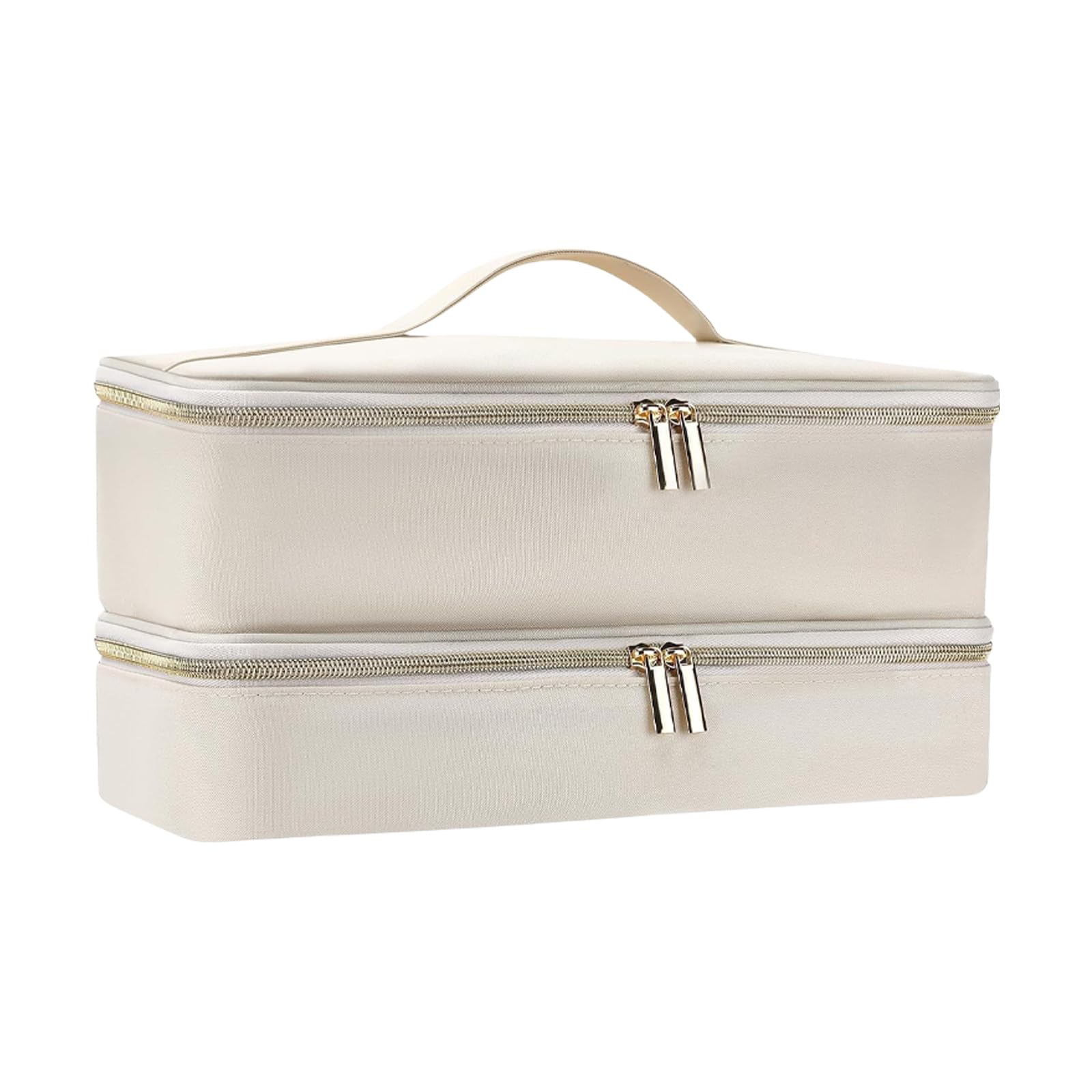 Hsioluted Compartment Blow Dryer Organiser Bag Portable Dustproof Polyester Storage Case for Hair Dryer and Accessories Double Layer Hair Storage Bag