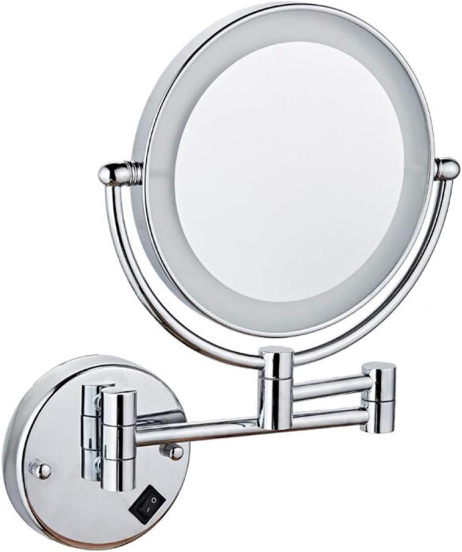 Makeup Mirror with Light, Beauty Mirror Wall Mount Swivel Cosmetic