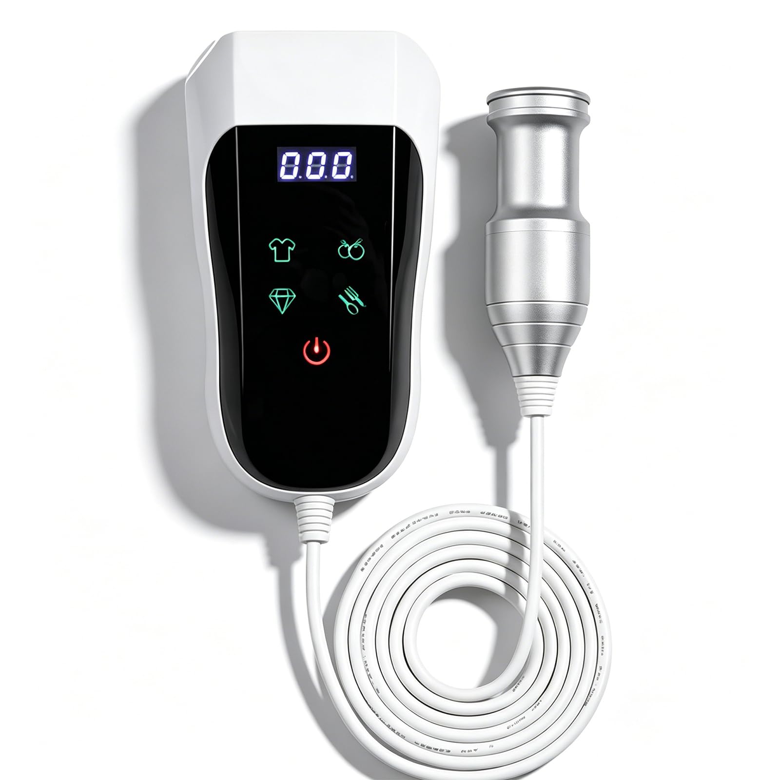Pulizia a Ultrasuoni per Uso Domestico, Macchina di Pulizia a Ultrasuoni Mini Immersiva, Frequenza 60kHz, con Cronometro di Ciclo a 4 Livelli (120-900s), per La Pulizia di Frutta, Verdura