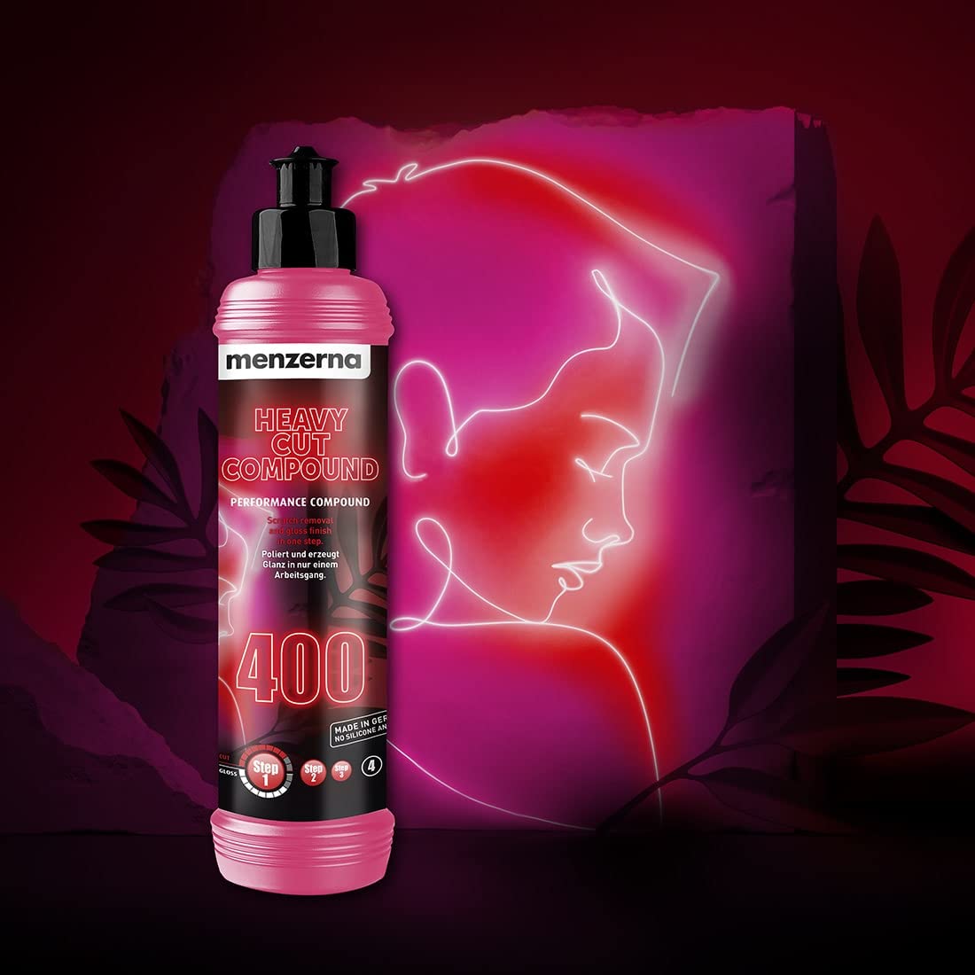 Menzerna Heavy Cut Compound 400 Lady Line 236ml (8oz) - Limited Edition, Pleasant Coconut Scent, Innovative Sanding Polish, Car Scratch Remover, Polishing Compound, Ceramic Coating for Cars