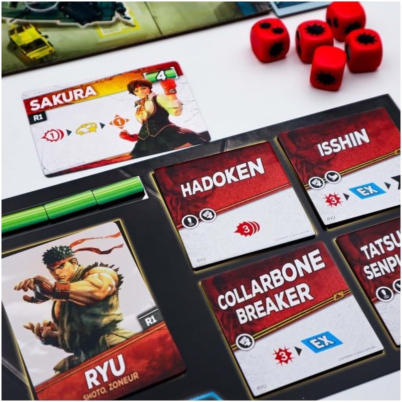 Street Fighter V: Champion Edition Legends – Red Edition | Co-op Board Game | Fights, Combos & Boss | Iconic SFV Characters | 1-4 Players