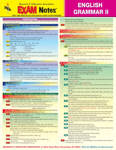 Exam Notes English Grammar II