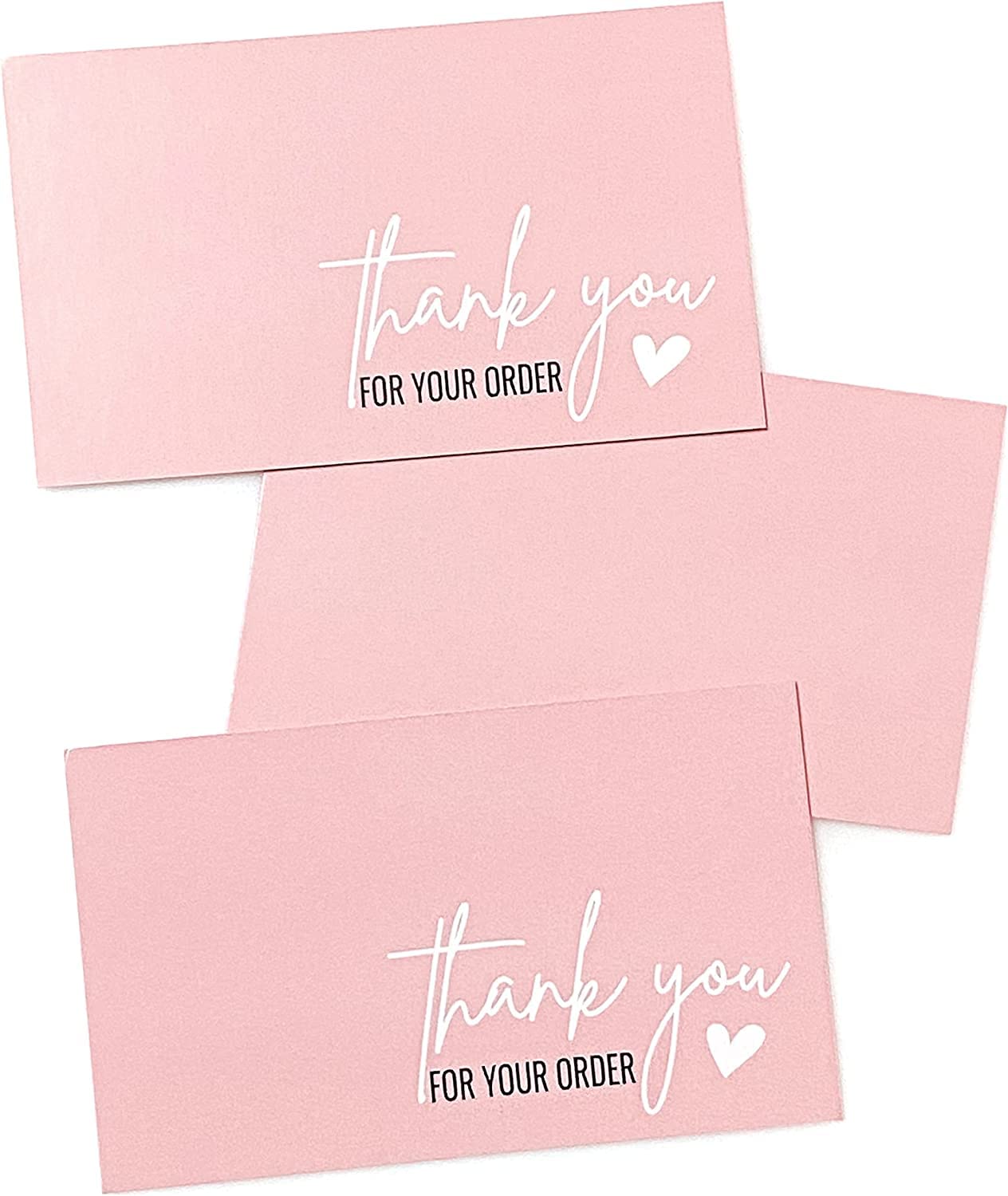 RXBC2011 Tarjetas de agradecimiento para tu pedido, paquete de 500 unidades, color rosa