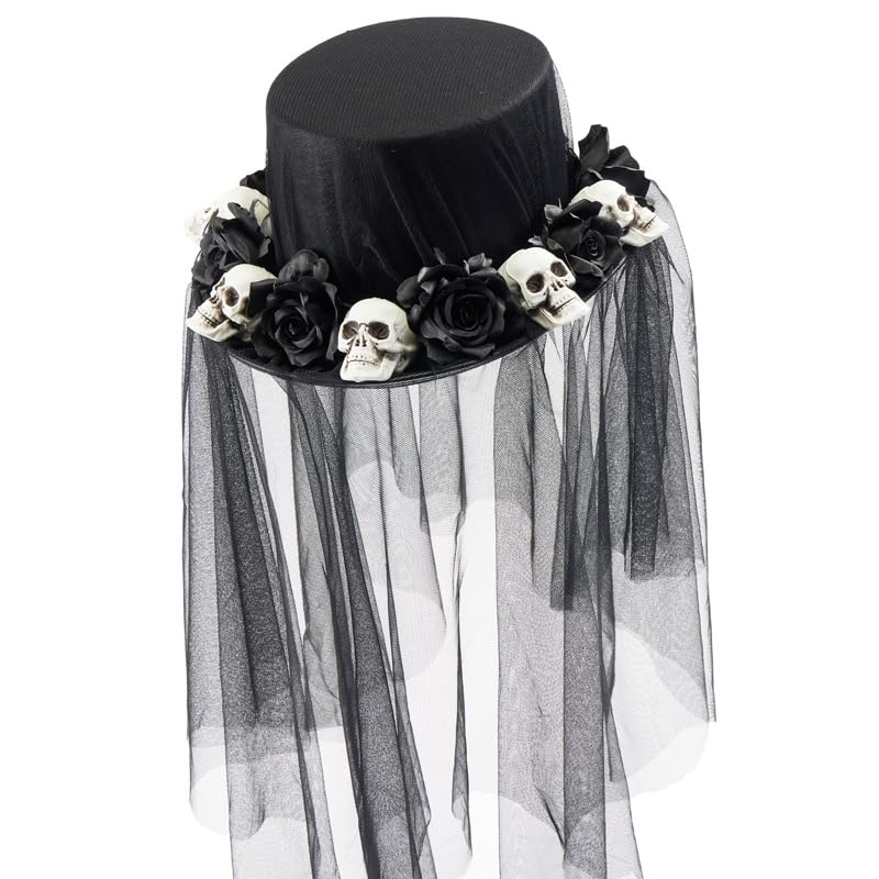 BLESSUME Steampunk Skull Hat Unisex Fancy Dress Top Hat for Carnival, Halloween, Theme Party — image 1
