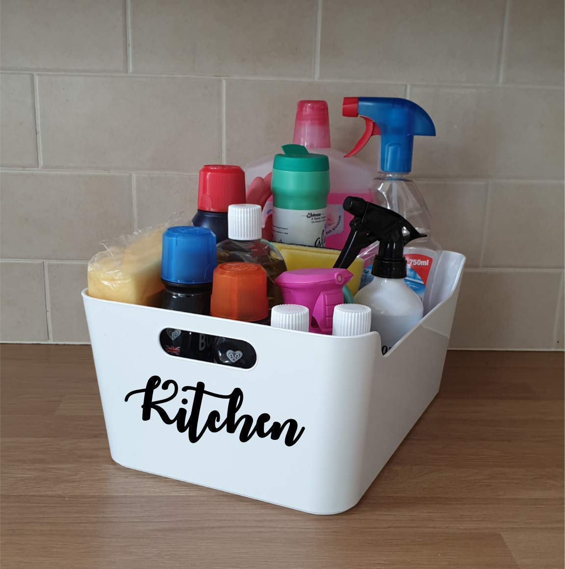 Cleaning Box Storage Small Personalised Custom Text Hinch Hinchers