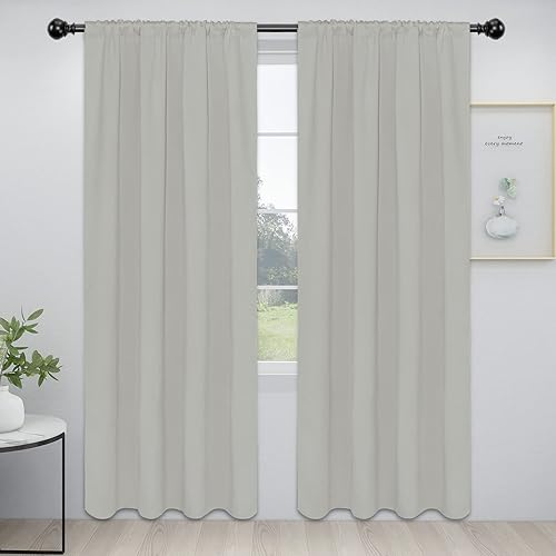 Miniatura 119 de Easy-Going Cortinas opacas con bolsillo para barra para dormitorio, cortinas de ventana para oscurecer la habitación para sala de estar, cortinas de