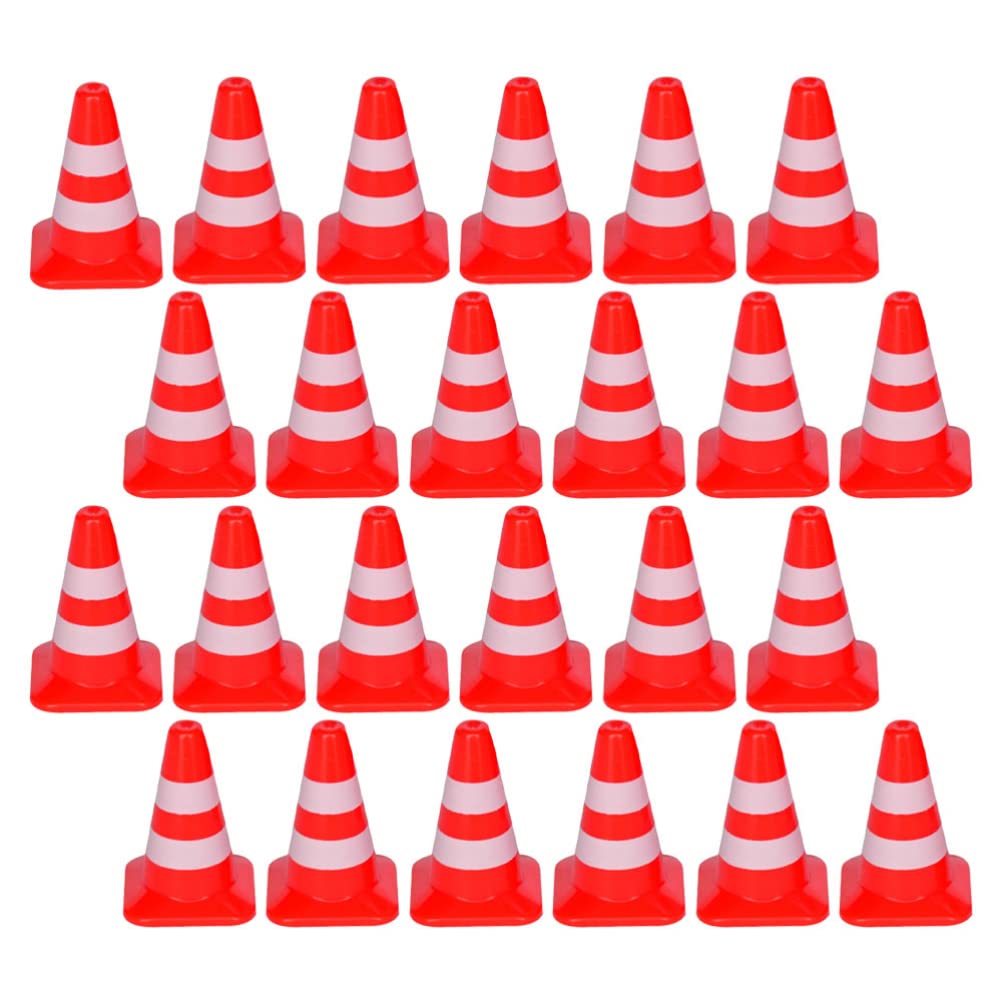Toddmomy 40 Pieces Mini Traffic Cones Traffic Cones Warning Cones Children Pylons Traffic Cones Mini Pylons Toy for Highway Road Model Making Fairy Garden Accessories Micro Landscape