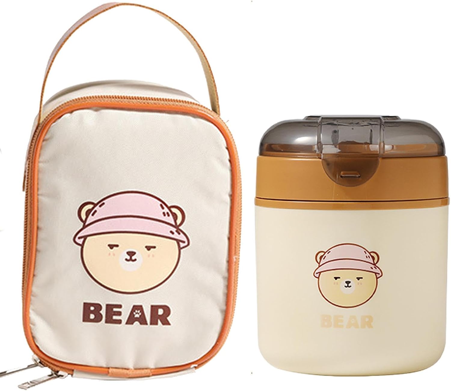 Vriusi Stainless Steel Soup Container, Kids Thermal Food Container, Leakproof Food Jar for Adults, Breakfast Cup with Insulated Bag and Tableware, Portable Lunch Box for School, Work, and Travel Vriusi Stainless Steel Soup Container, Kids Thermal Food Container, Leakproof Food Jar for Adults, Breakfast Cup with Insulated Bag and Tableware, Portable Lunch Box for School, Work, and Travel