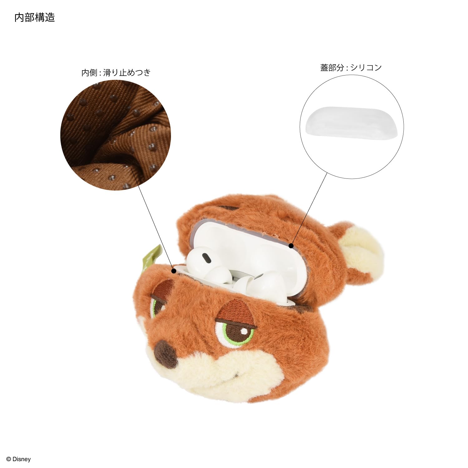 ニック ファンキャップ ショルダーケース ケース Amazon | グルマンディーズ ディズニーキャラクター AirPods Pro(第2