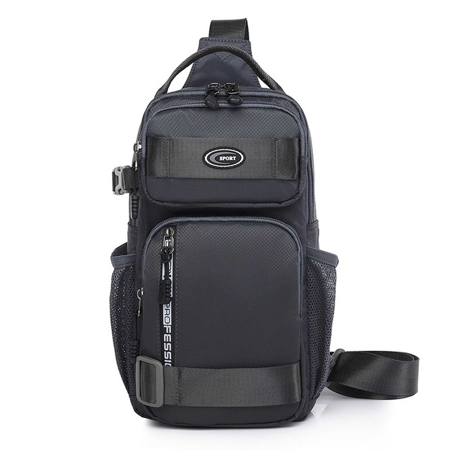 FANDARE Táctical Bolsos Cruzados bolsitos para Hombre Bolsa de Pecho Hombre Bolso Cruzado Hombre Mochila Cruzada Hombre Bandolera Cruzada Hombre Sling Crossbody Bag Bandoleras Gris
