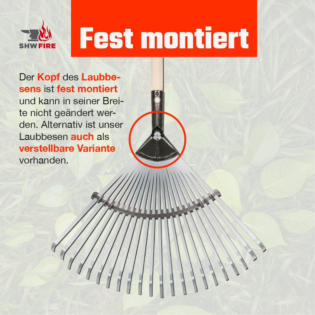 SHW-FIRE | Blattsense 65 cm mit 150 cm Stahlrohrstiel, Robustes Sensenblatt, ideal für Gräser, Wiesen, handgeschmiedet & gedengelt, ideal für Gräser & Wiesenmähen | Made in Germany