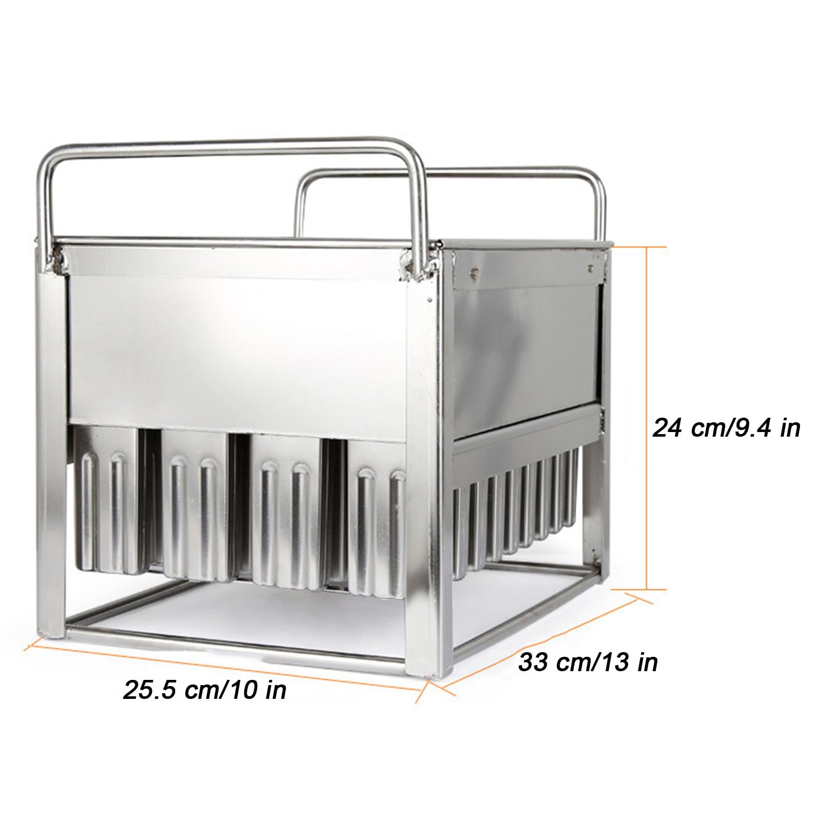Stampo per ghiaccioli in acciaio inox con 40 scanalature, perfetto per gelati fatti in casa e commerciali, per gelati fai da te