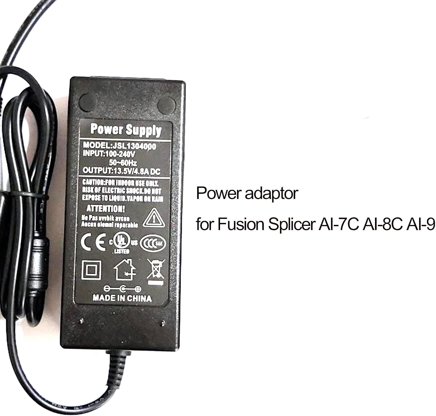 Generic Power Charger and Power Adapter Replacement for SM&MM Fiber Splicer, Recharger and Power Adaptor for Fusion Splicer AI-7C AI-8C AI-9 with Power Cord, US-Plug