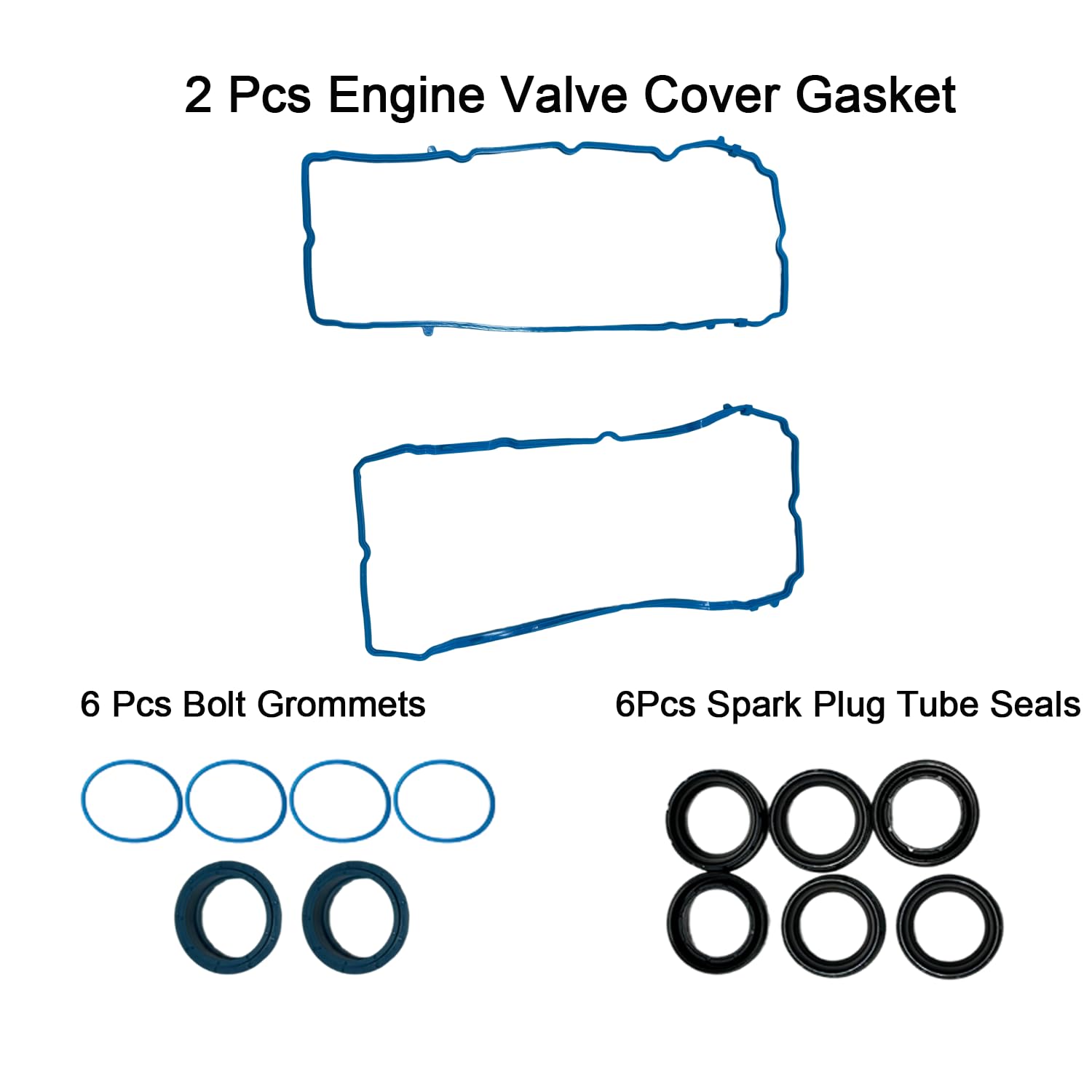 5184596AE Engine Valve Cover Gasket Set Compatible with Dodge Avenger Challenger Charger Durango Journey, Jeep Grand Cherokee Wrangler, Chrysler 200 300, Ram 1500 C/V, Replaces VS50805R
