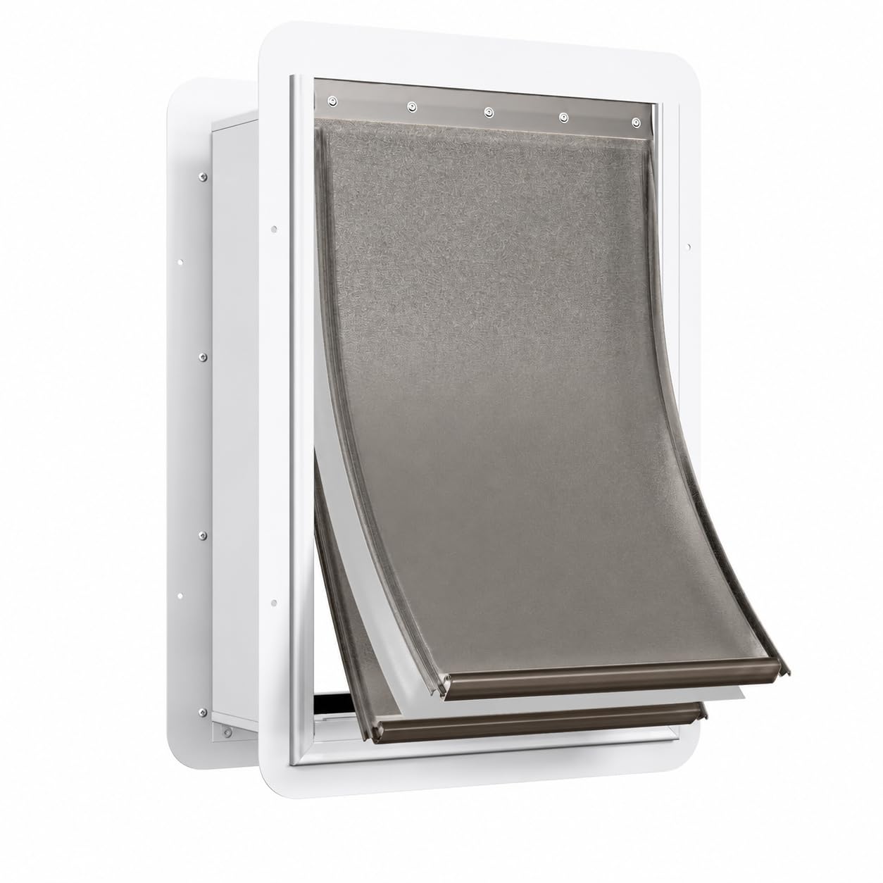 URSPET Large Dog Door with 3-Flap Insulated Steel Frame