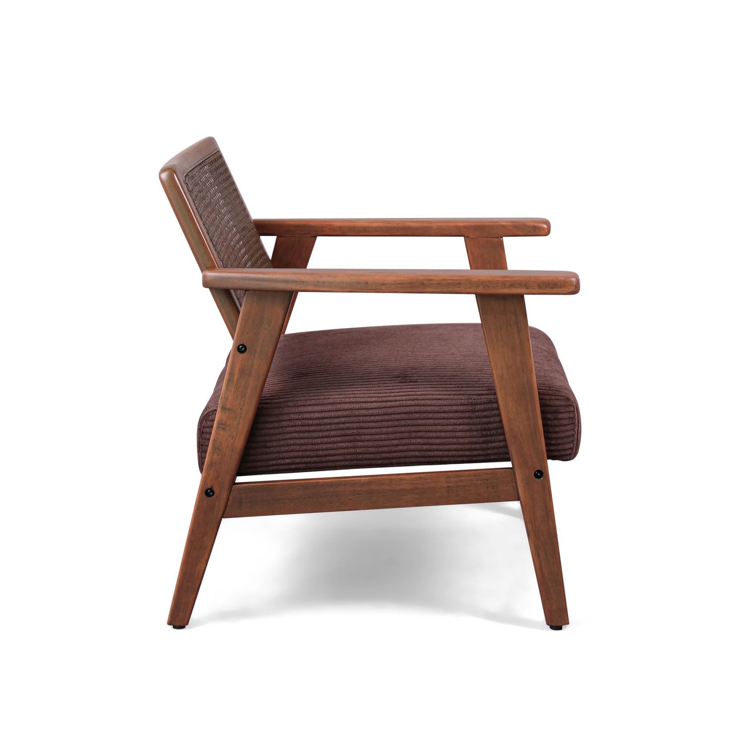 Fauteuil van aluminium en polyrotan geweven en kussen