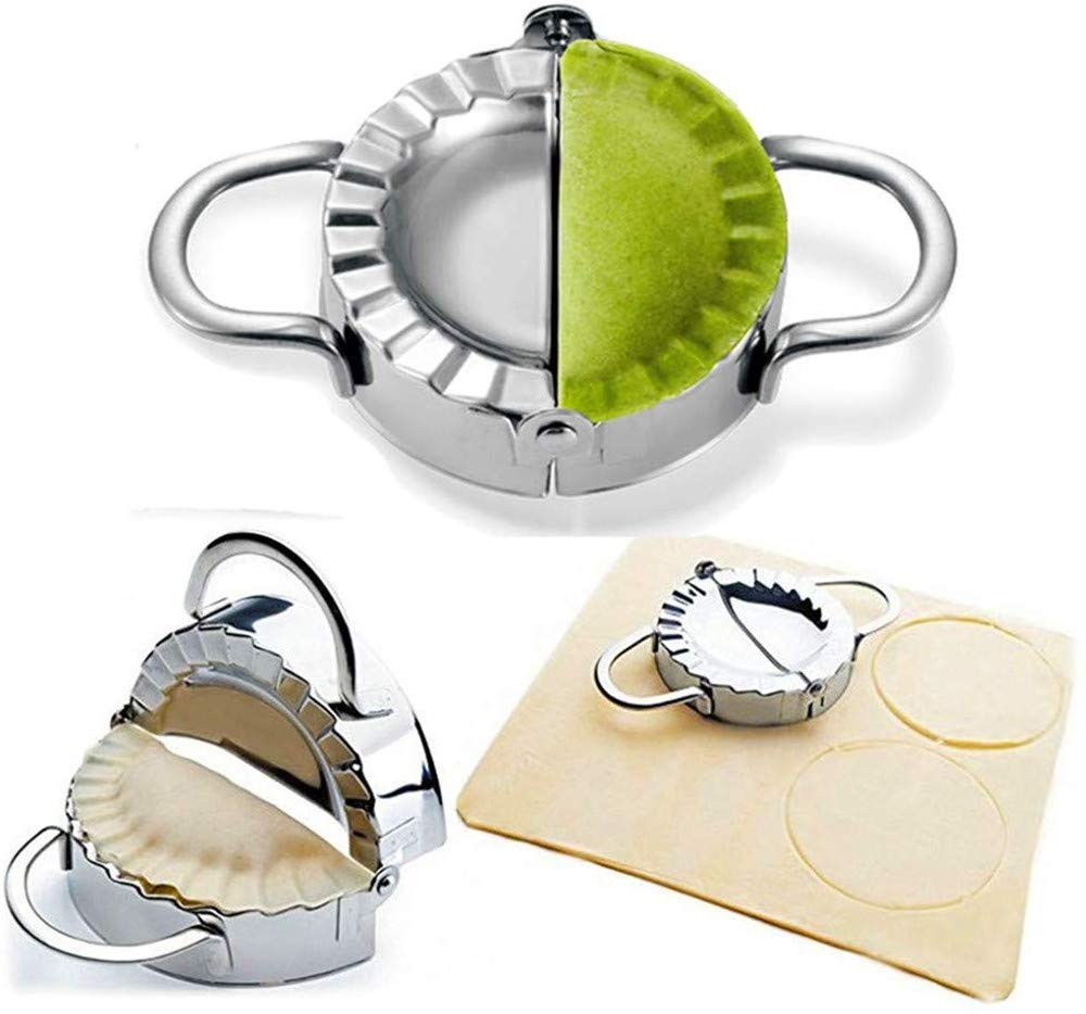 Stainless Steel Dumpling Maker (8.5cm, Silver)