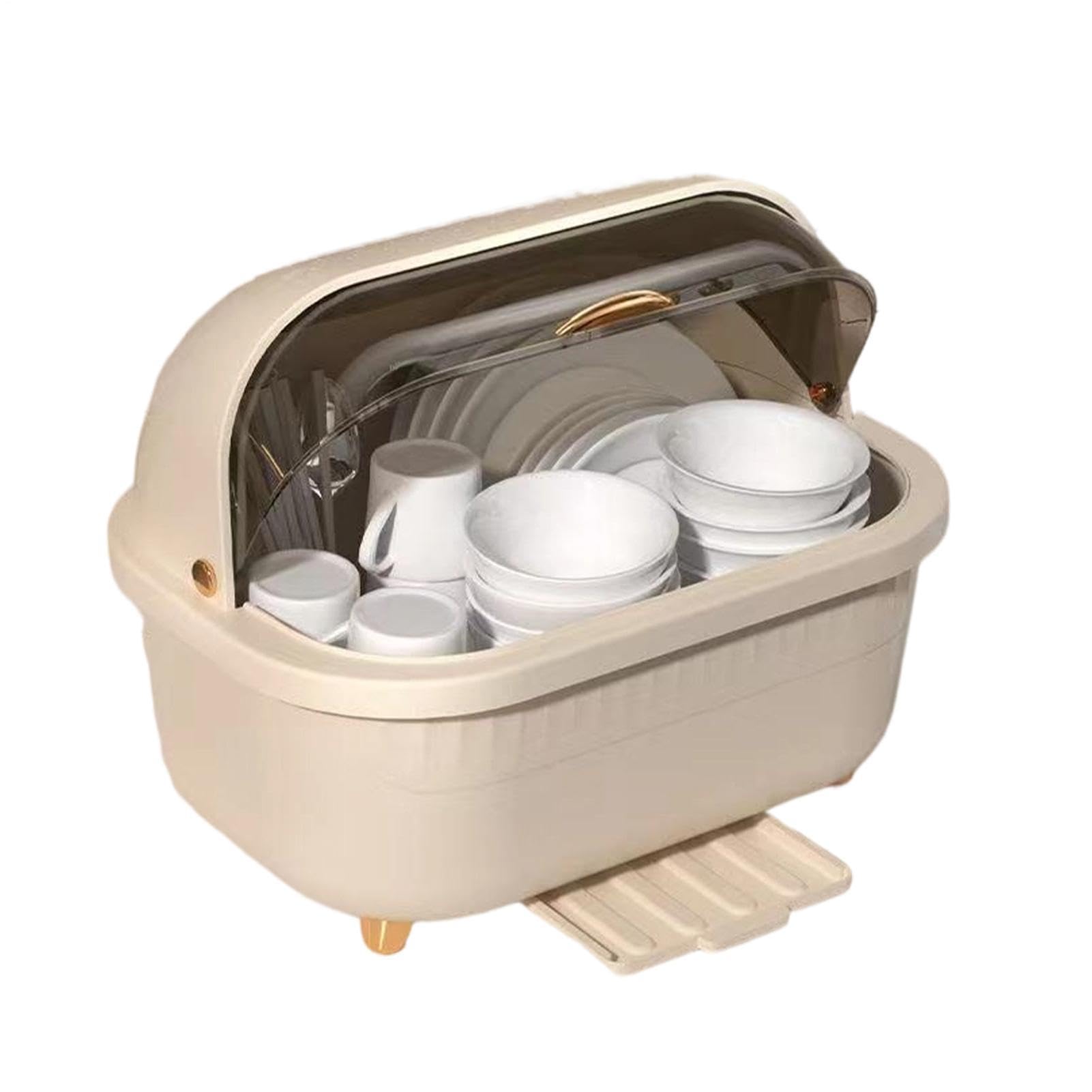 Porta Stoviglie Asciugatura per Cucina Organizer per Stoviglie con | Griglia Scolapiatti con Copertura per Proprietari di Casa, Affittuari, Amanti della Cucina, Casa, Appartamento, Cucin