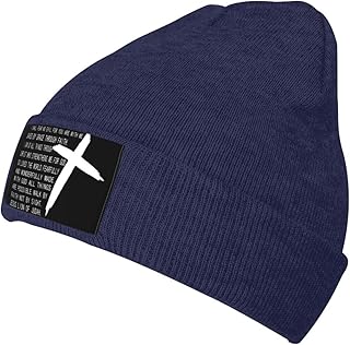 DARLEKS Psalm 23 4, Jesus, God, Christian Men and Women Slouchy Beanie Hats Winter Knitted Caps Soft Warm Ski Hat Unisex Skull Cap Navy