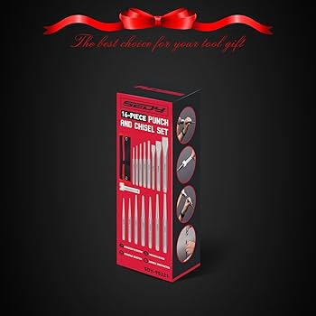 16-Piece Precision Punch & Chisel Set - Taper Punch, Pin