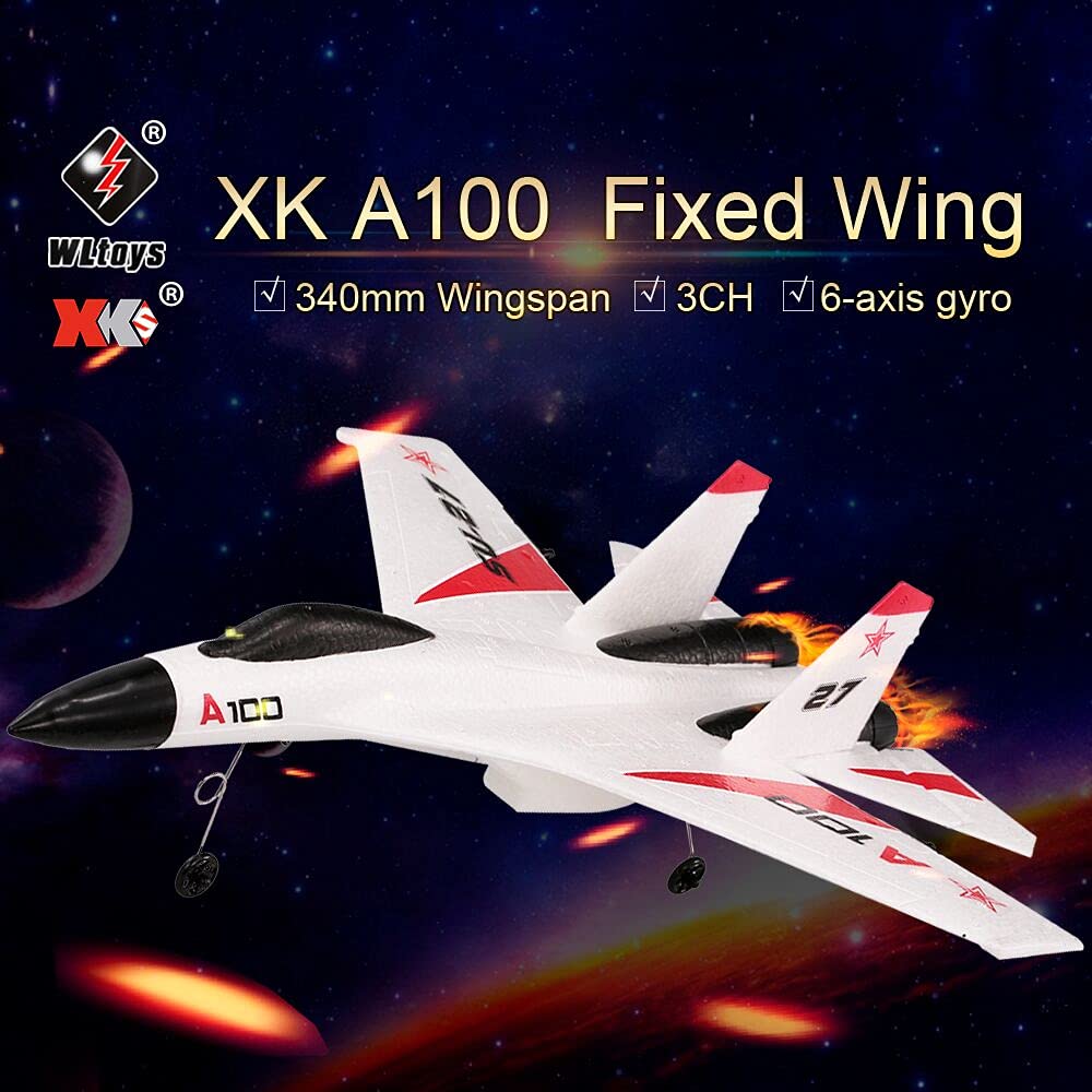 PepiskyOriginal XK A100 2.4G 340mm 3CH RC Aplane Fixed Wing Plane Acraft Outdoor Toys