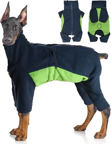 Abrigo de forro polar para perro, ropa de pijama de invierno para perro, chaquetas cálidas para perro, body térmico para perro, 4 patas, chaleco