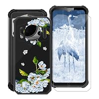 LCEHTOGYE Cover per Oukitel WP22 + Pellicola Protettiva in Vetro Temperato,Nero Custodie Morbido Silicone Case Ultra Sottile TPU Custodia per Oukitel WP22 (6,58) - KE51