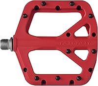 Vista 12 de FIFTY-FIFTY Pedales de bicicleta de montaña, compuesto de nailon MTB antideslizante, pedales de bicicleta de 9/16 pulgadas, plataforma plana ligera