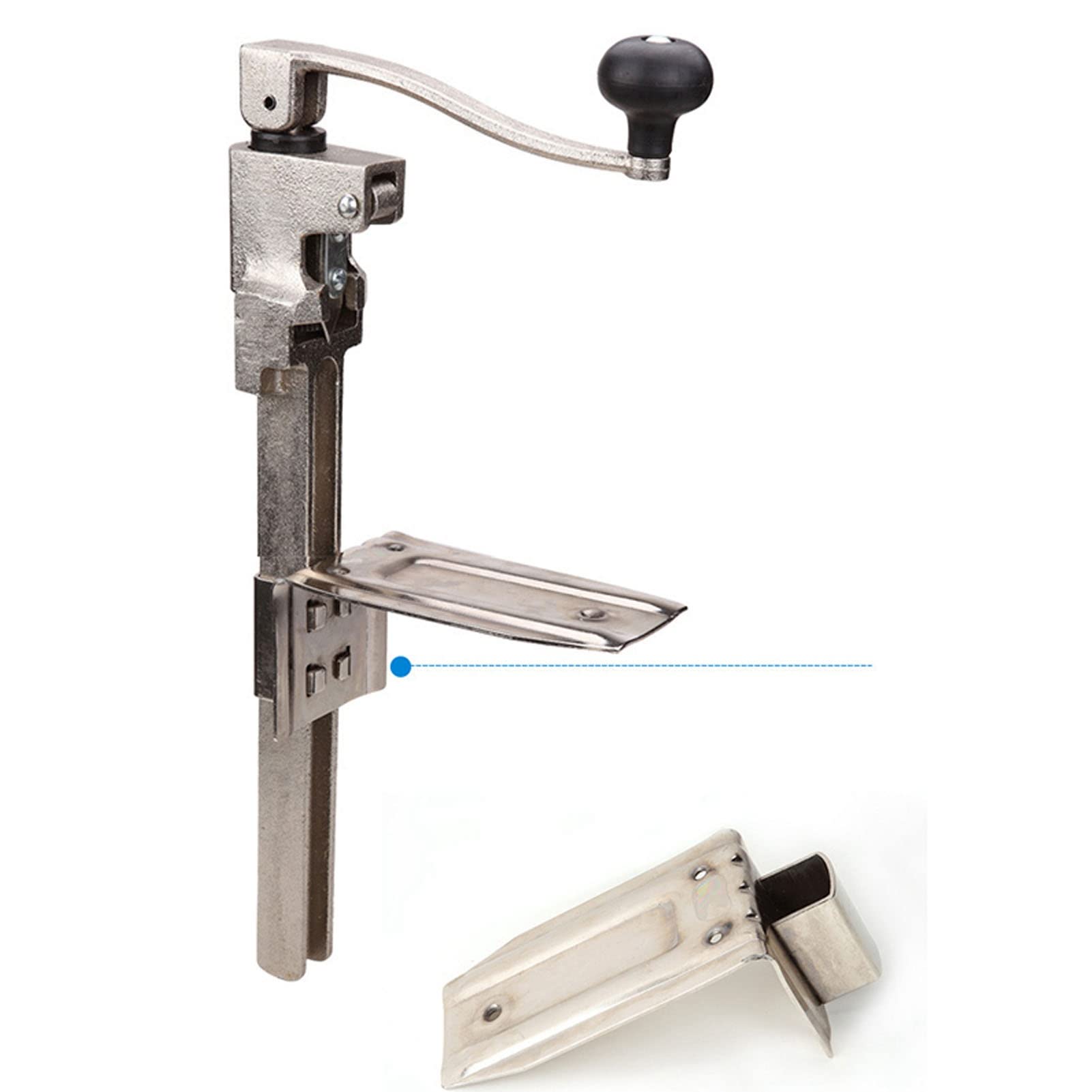 Abrelatas Manual, Abrelatas Industrial, Abrelatas Manual de Mesa Resistente con Base de Tornillo, Abrelatas Comercial para Cocina, Restaurante, Hotel