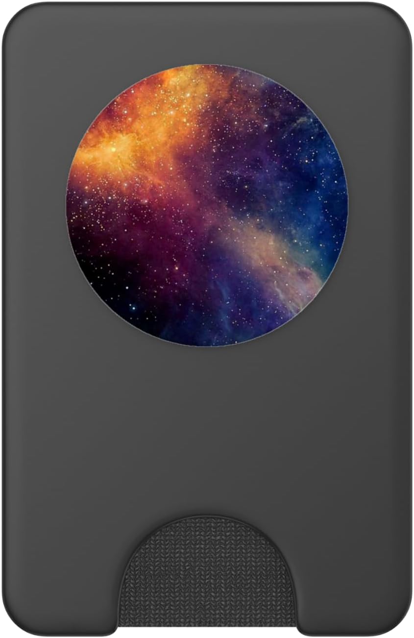 Orange Blue Galaxy Space Nebula PopSockets PopWallet for MagSafe
