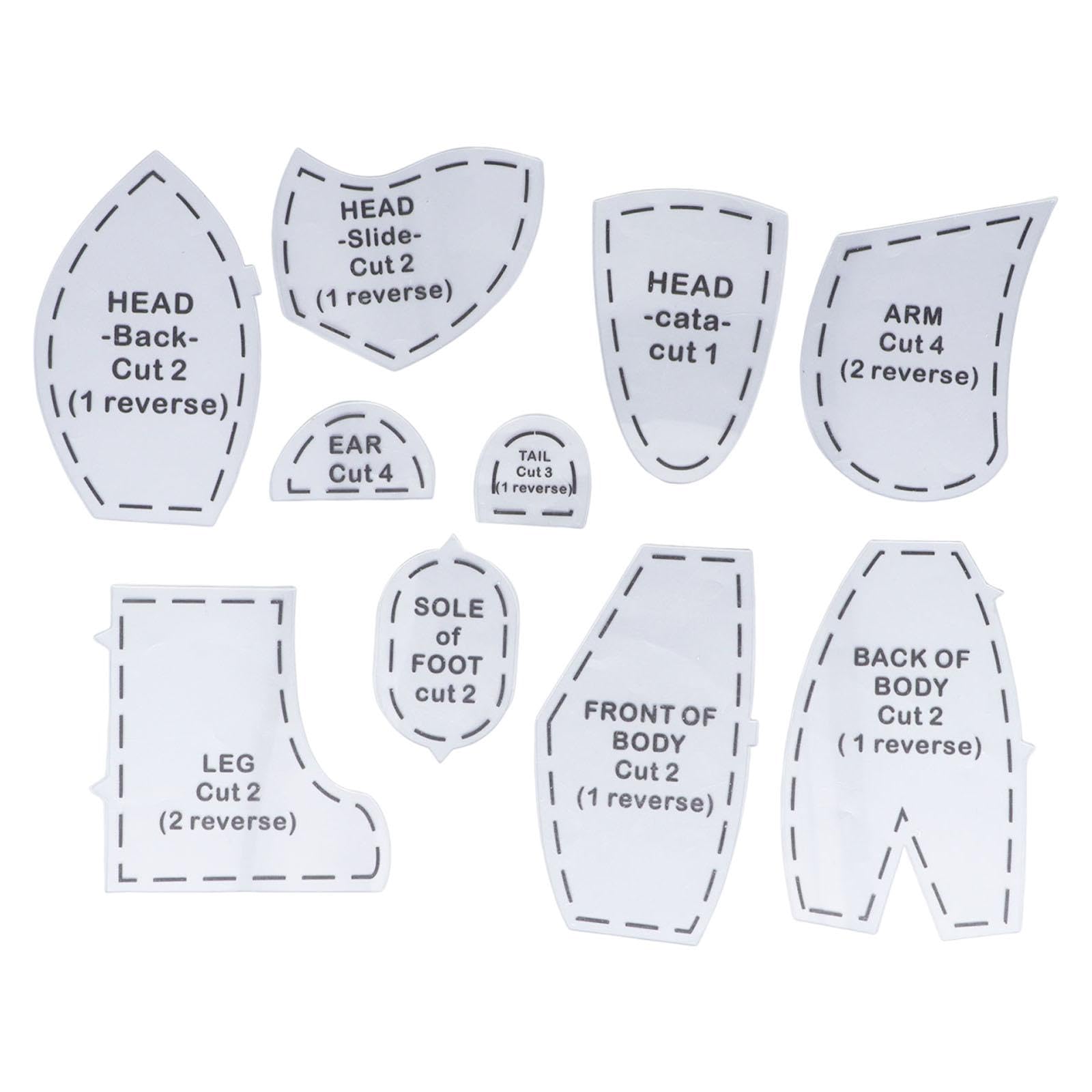 Bnf® Memory Bear Template Ruler Set Home Sewing Beginners Art Craft Gifts Acrylic 15 Inch|Crafts|Sewing|Quilting|Quilt Templates & Stencils-image-45