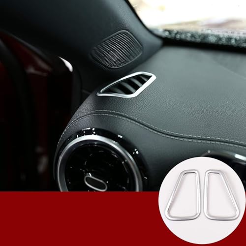 YIWANG - Marco de ventilación de ABS cromado para salpicadero, 2 piezas para Mercedes Benz Clase A A180 W177 2019 2020, accesorios de coche