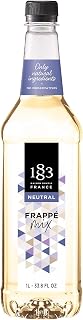 1883 Frappe Mix Syrup for Coffee and Drinks, Made in France, 1 Liter Plastic Bottle
