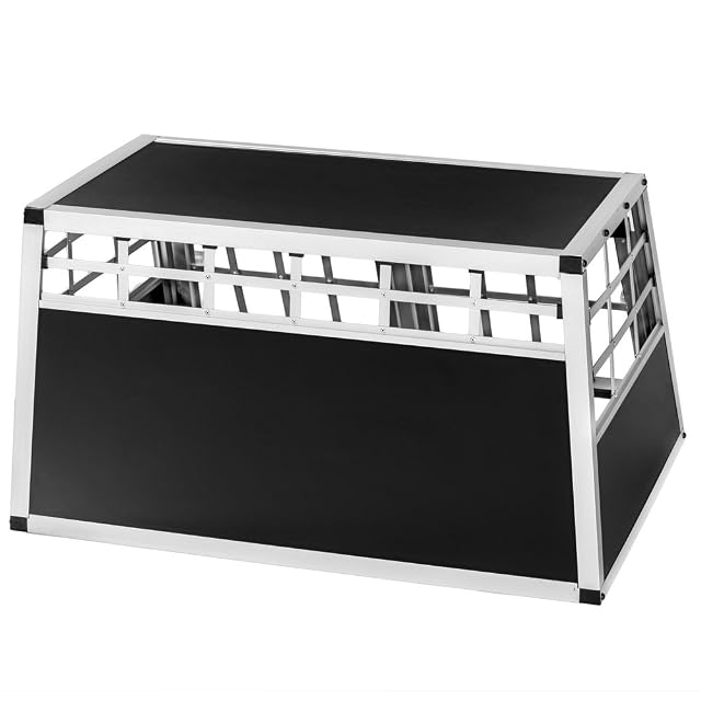 Foto 6 de 7 de tectake® Transportin Perro Coche, Jaula para Perros con Puerta y Cerradura, Transportin Perro Grande Robusto…