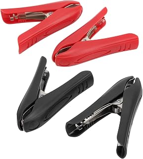 Pinzas para Batería J.60056, Pinzas Cocodrilo 100A de Alta Corriente - Mordaza 30mm ABS y Acero para Cargadores Automotrices y Pruebas Industriales